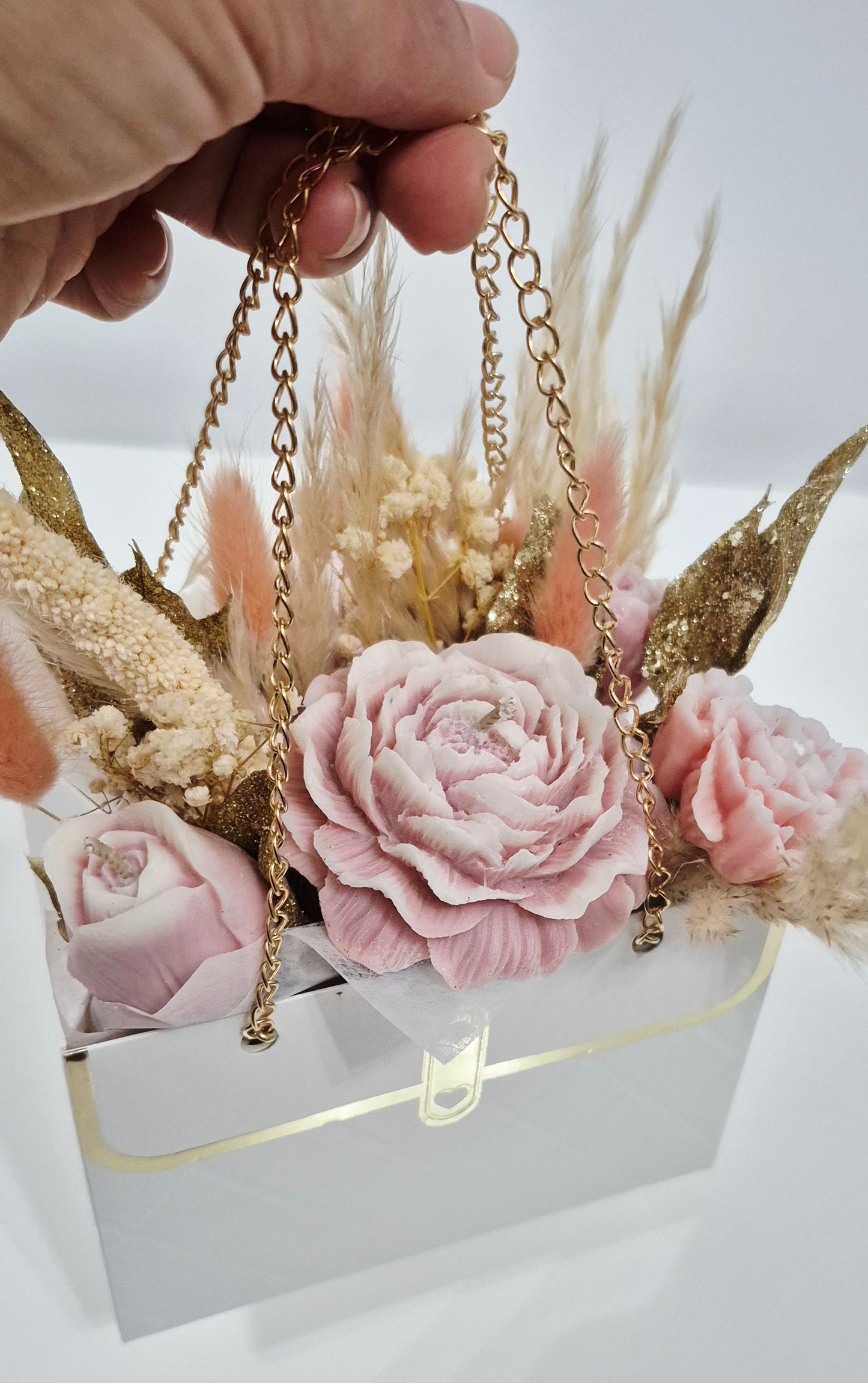 Ανθοδέσμη Κεριών με κερι σόγιας