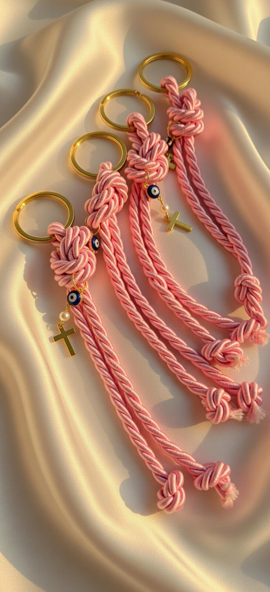 Boho Μαρτυρικό Μπρελόκ με Σατέν Κορδόνι - 25 τεμάχια