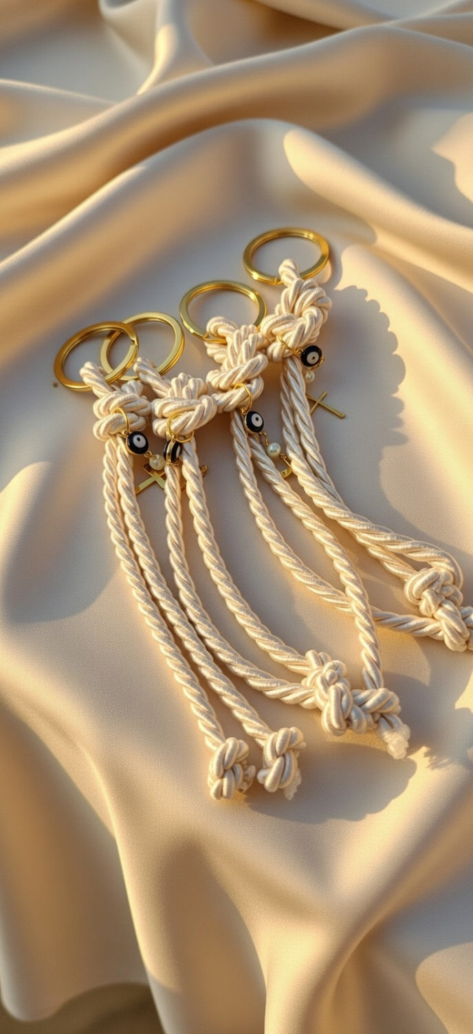 Boho Μαρτυρικό Μπρελόκ με Σατέν Κορδόνι - 25 τεμάχια